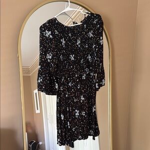 Zara Black and White Bell Sleeve Sundress